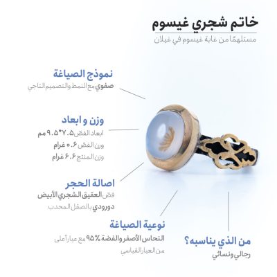 مخطط المعلومات البیاني (إنفوجرافیك) لخاتم شجري غیسوم